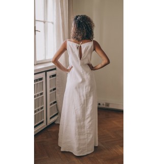 Ladies minimalist white dress