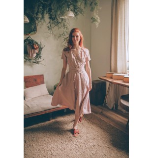 Summer Blush Linen Dress