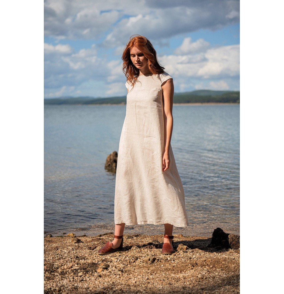 Summer Linen Dress with Pockets