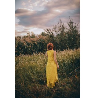 Summer Minimalist Linen Dress