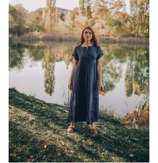 Summer Short Sleeve Linen Dress