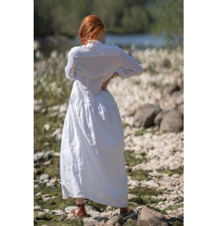 Summer long waist shirt dress