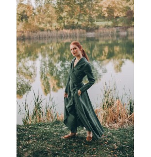 Women's Hooded Linen Maxi Dress