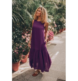 Women's Lightweight Sleeveless Linen Dress